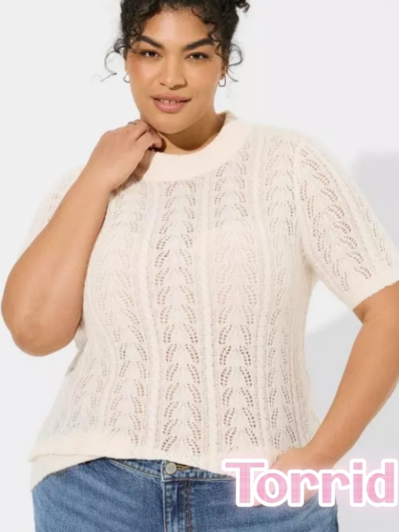 Torrid Cream Knit Sweater